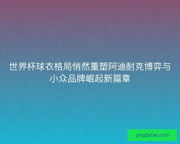 世界杯球衣格局悄然重塑阿迪耐克博弈与小众品牌崛起新篇章